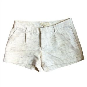 Banana Republic | Gold Metallic Cream Evening Shorts size 4